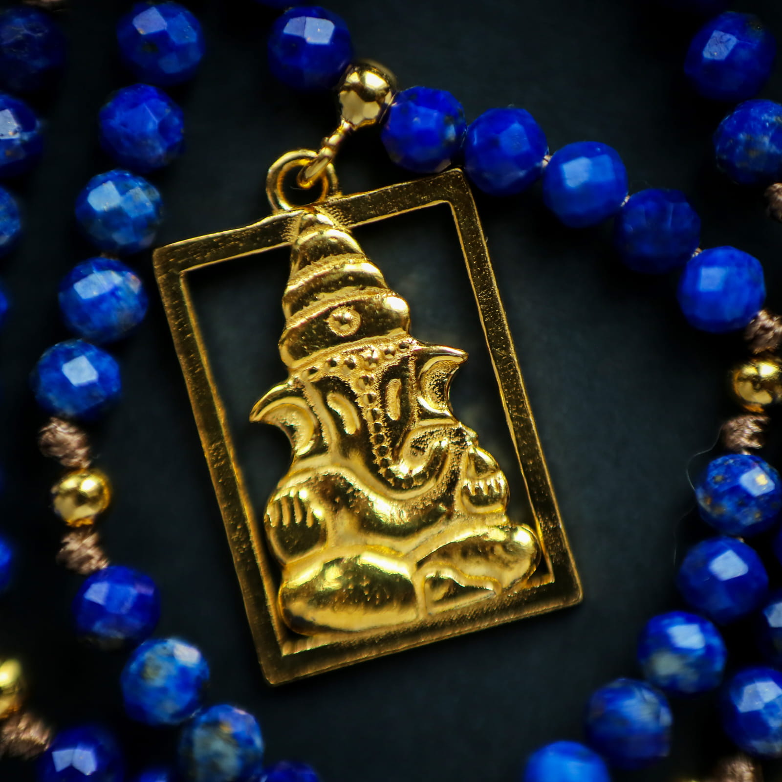 Naszyjnik Ganesha - Lapis Lazuli — zdjęcie 5