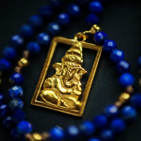 Naszyjnik Ganesha - Lapis Lazuli