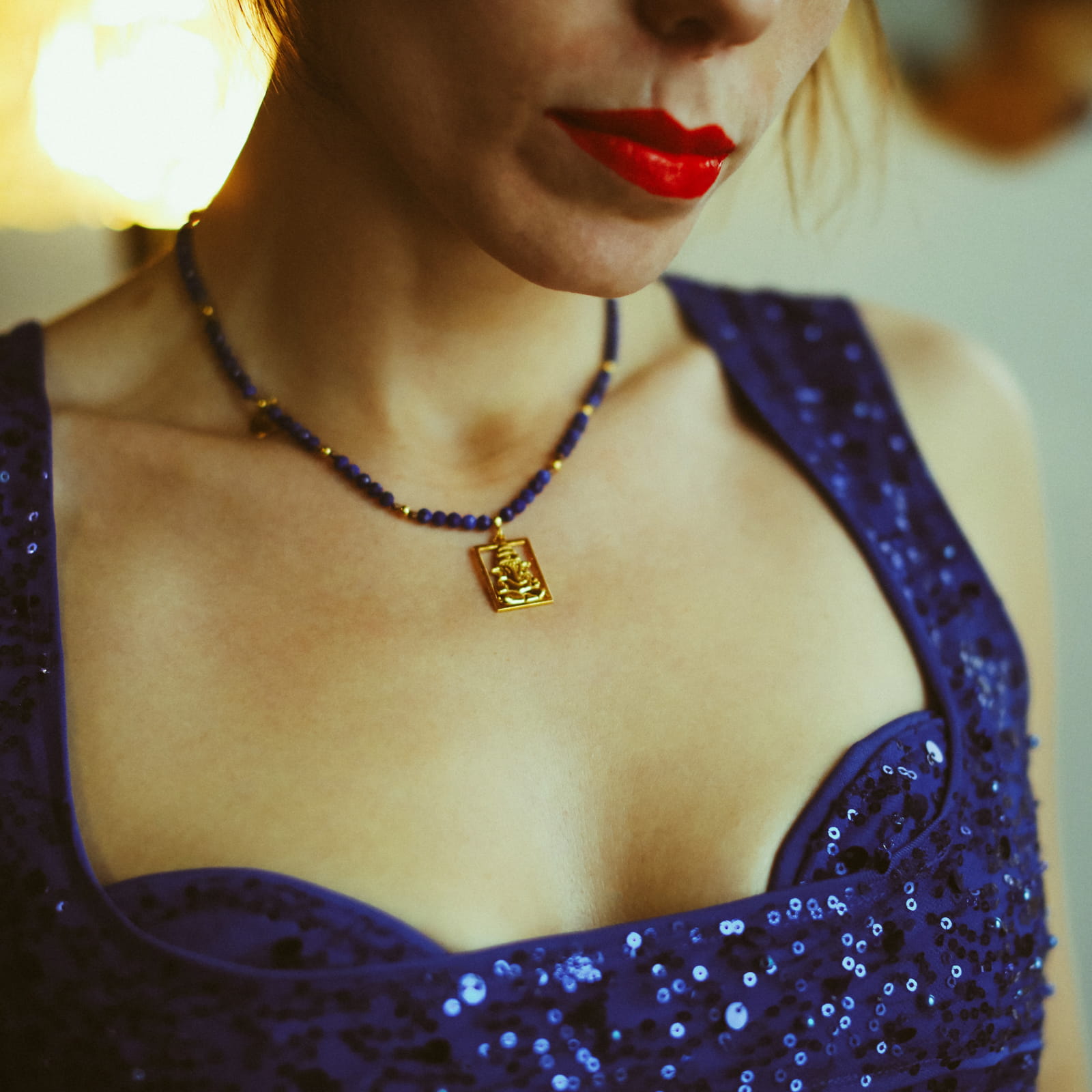 Naszyjnik Ganesha - Lapis Lazuli — zdjęcie 7