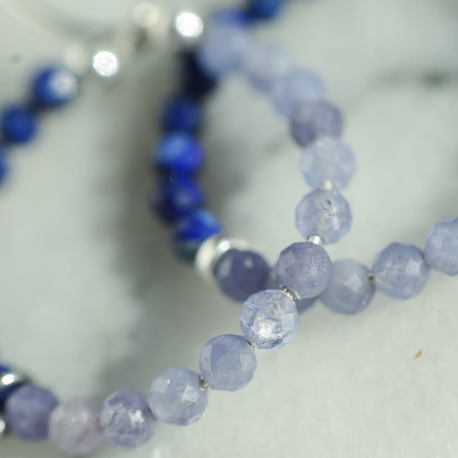 Kolczyki Koła - Tanzanit i Lapis Lazuli — zdjęcie 3