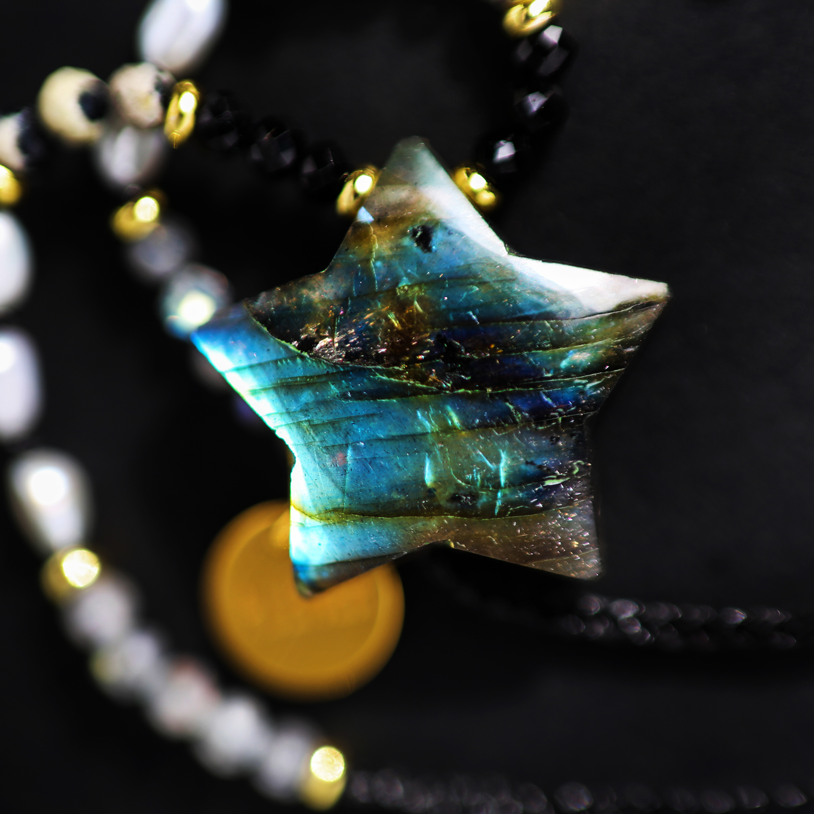 Amulet Labradoryt - 4 UNIKAT — zdjęcie 3