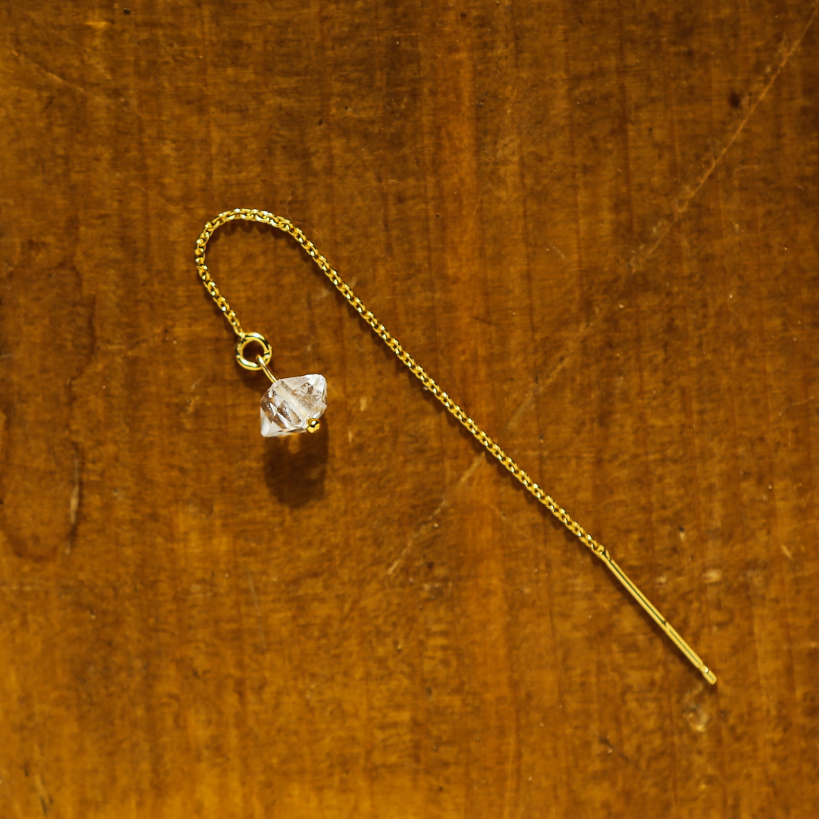 Kolczyk przewlekany Herkimer — zdjęcie 3