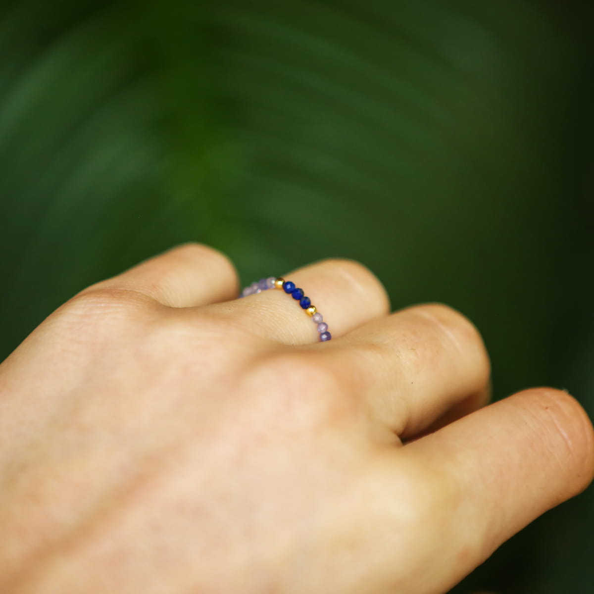 Pierścionek Tanzanit i Lapis Lazuli — zdjęcie 4